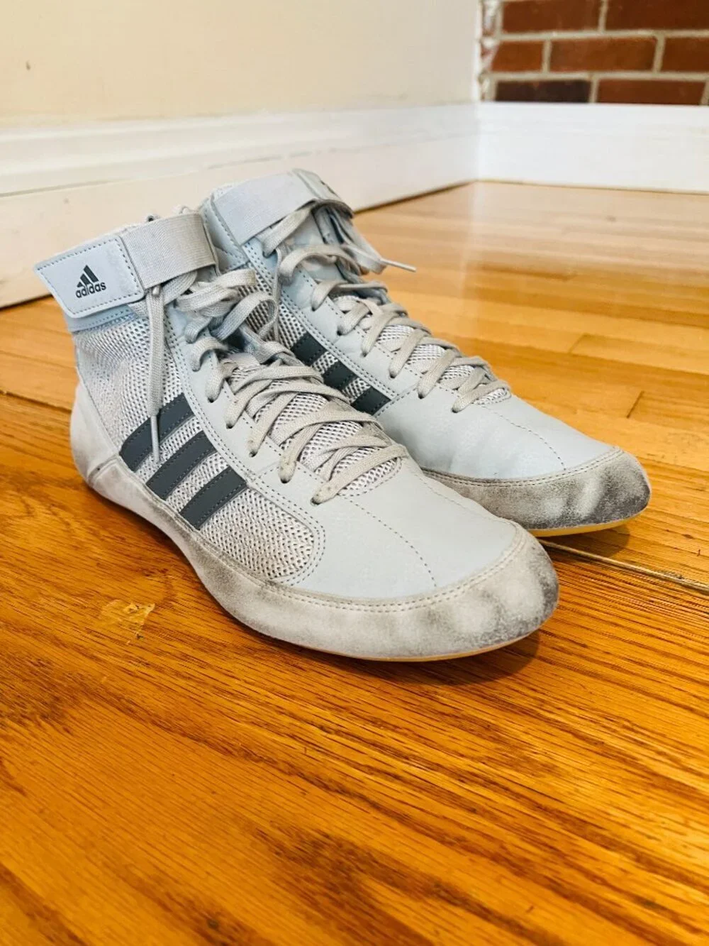 Adidas HVC 2 Men's Wrestling Boxing Shoes Dark Onyx Gray Size 9.5